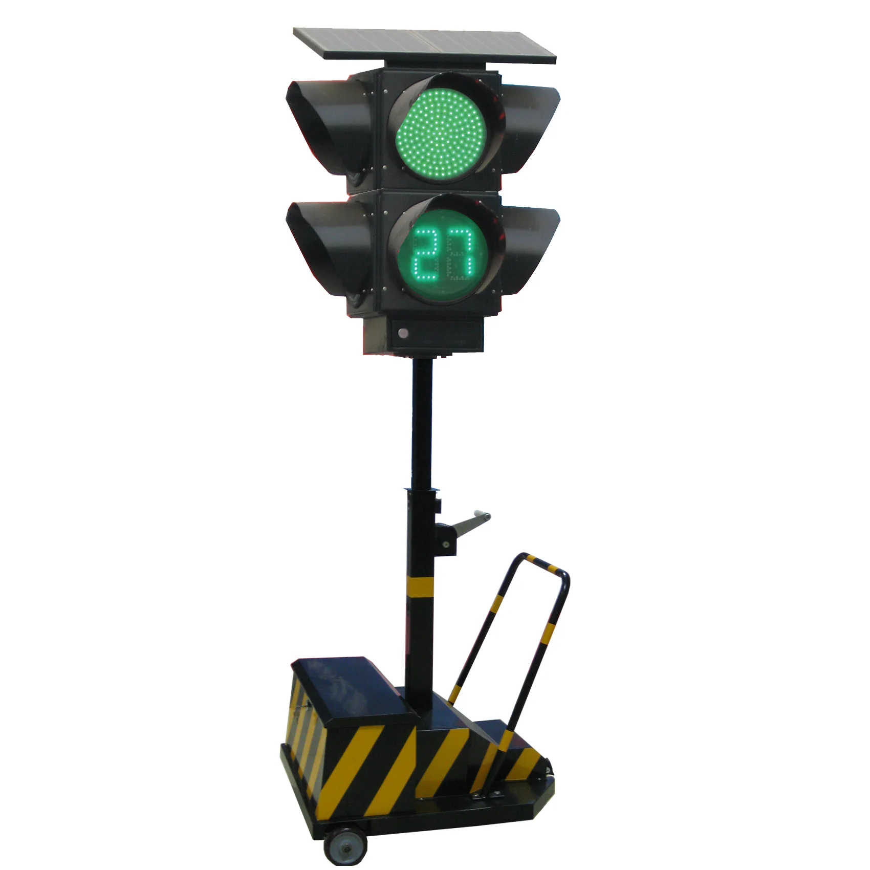 

Factpory Direct Removable Hot Sale 200mm Solar Portable Traffic Light Wireless Signal Light Road Sign