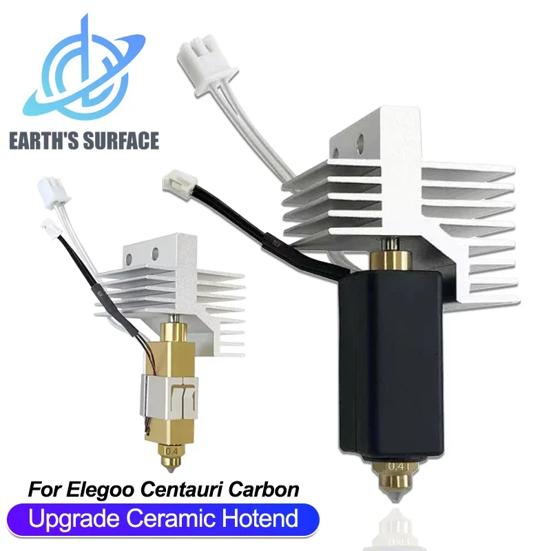 Upgrade 0.4MM Ceramic Hotend for Elegoo Centauri Carbon Print Head Extruder Kit Hot End Steel Brass Nozzle for 3D Printer Parts