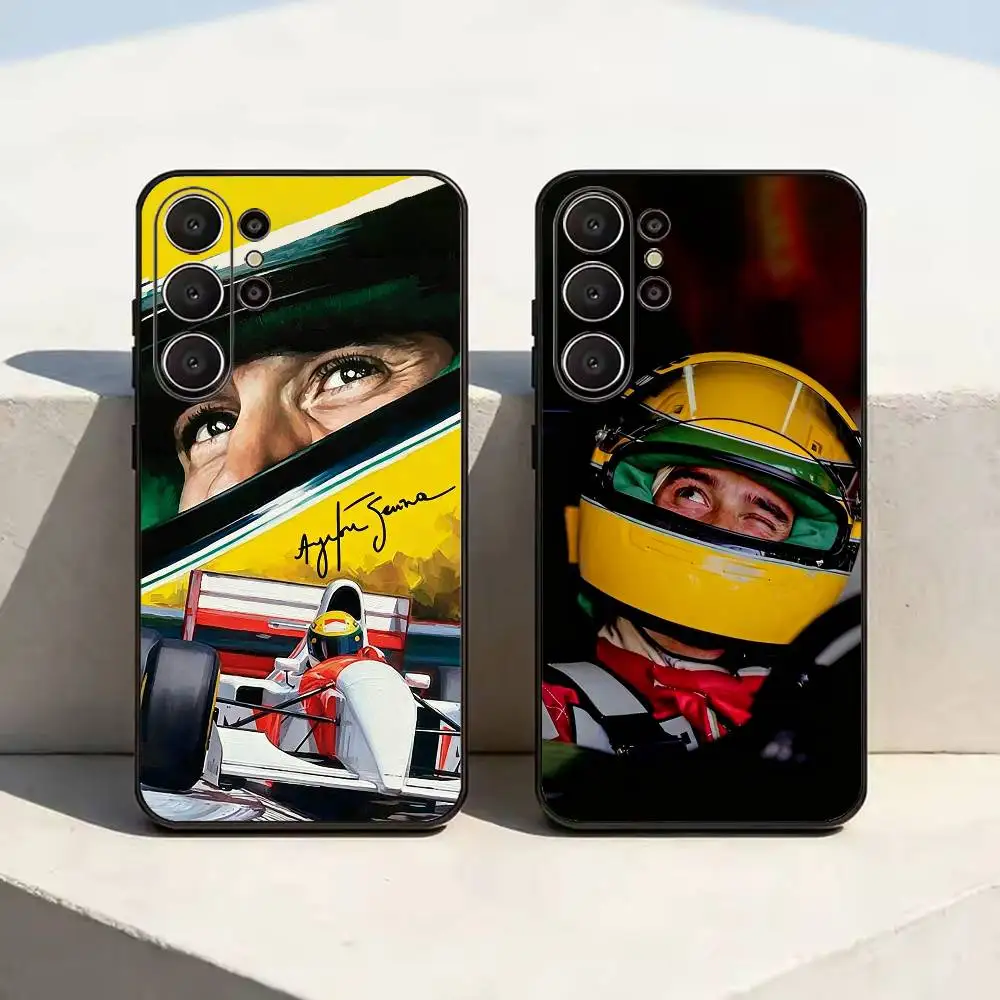 Cool H-Ayrton SennA-S  Black Soft Silicone Phone Case for Samsung Ultra S26, S24, S21, S22, S23, S30, Plus, Lite