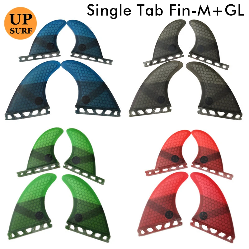 Upsurf Future G5+GL Quad Fin Set Surfboard Fiberglass Honeycomb M+GL 4 pcs/set Single Tabs Fin Sup Accessories