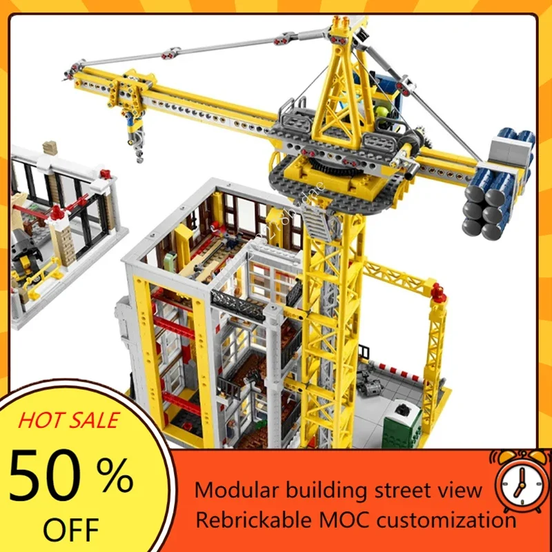 3374PCS Construction Site Modular MOC-910008 Creative street view Model Building Blocks Architecture Assembly Model Toys Gift