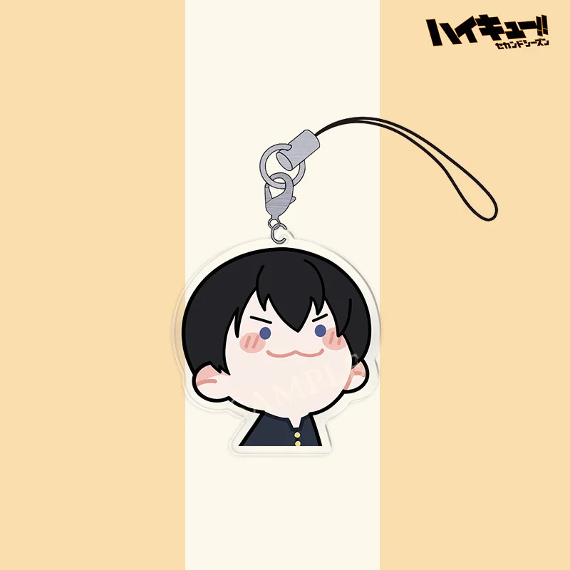 Haikyuu Volleyball Youth Q Edition Mobile Phone Pendant Phone Rope Hinata Shoyo Tobio Kageyama Kozume Kenma Anime Keychain Gifts