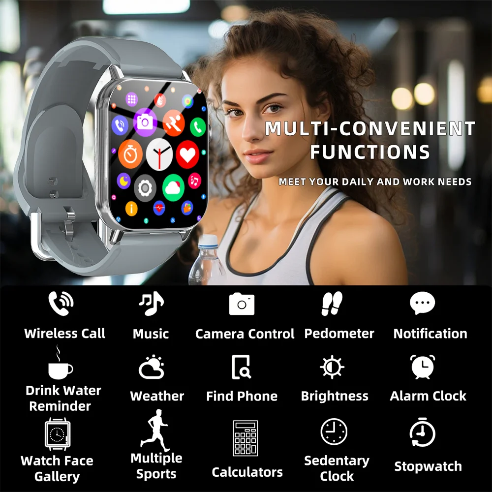 LAXASFIT Smartwatch Bluetooth Talk Custom Dial 100+ Спортивные Режимы Heart Rate Monitor Мода Smartwatch Мужчины Женщины Праздничный Подарок