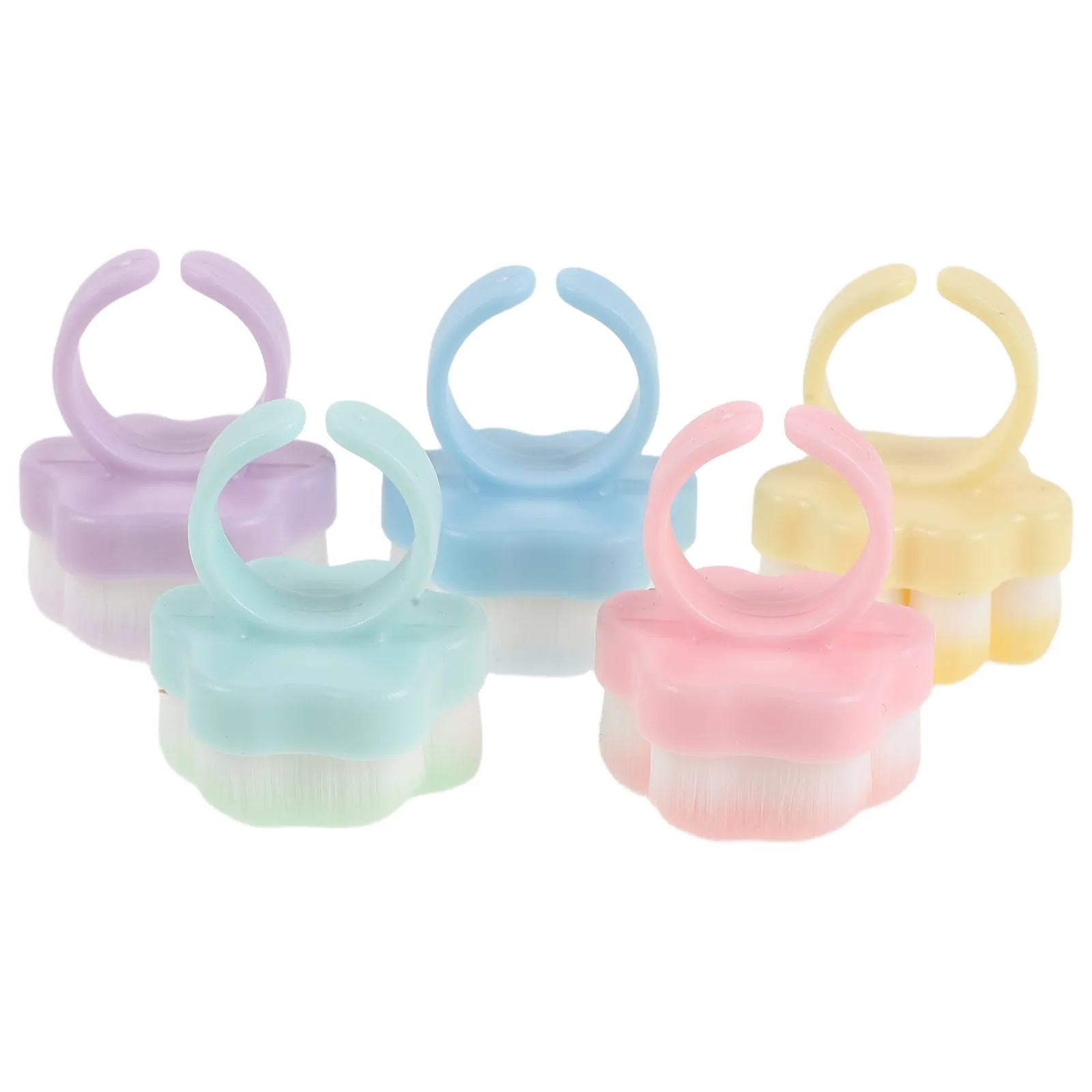 

Набор из 5 мини-щеток для ногтей с ручкой в виде кошачьей лапки, портативные щетки для маникюра, инструменты для удаления пыли, для салонов красоты