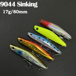 80mm 18g 싱킹 펜슬 스틱 낚시 미끼 롱 샷 인공 하드 미끼 Wobbler Popper Bass Trout Swimbait 낚시 장비