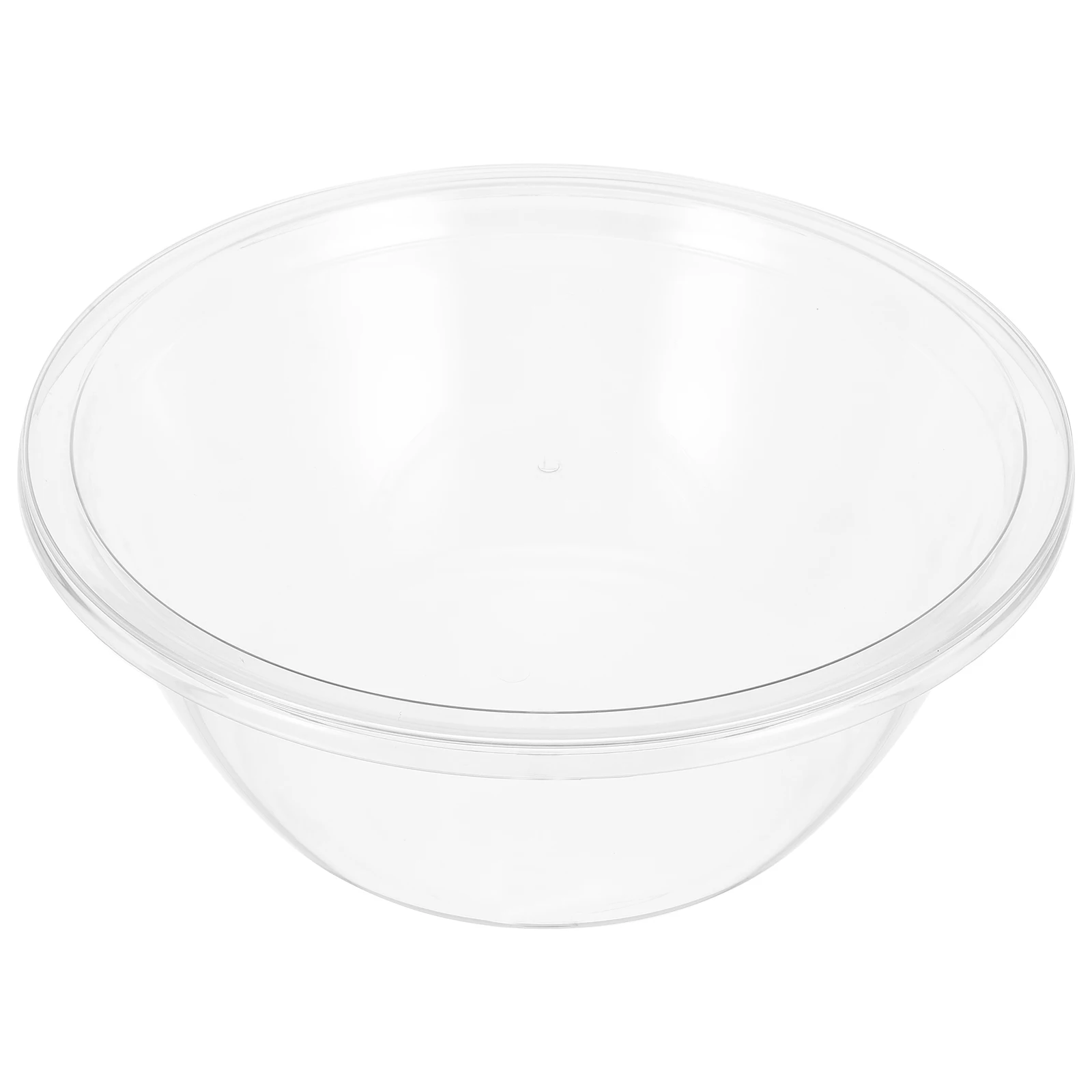

Large Capacity Transparent Mixing Bowl with Lid for Kneading Dough Salad Prep PET Material Kitchen Use Plastic Bowls