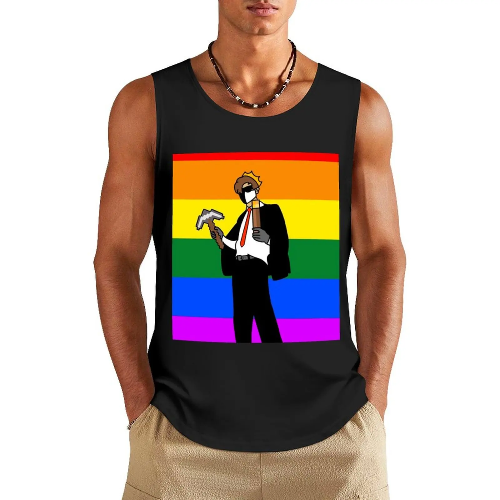

ranboo team fanart Tank Top T-shirts men cute tops