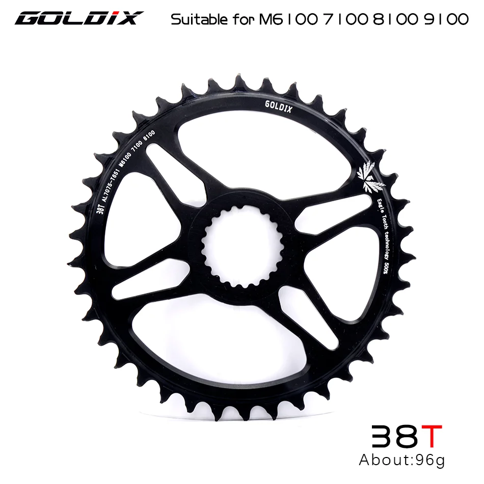 GOLDIX Bicycle Chainring for Shimano Deore XT M7100 M8100 M9100 12S Mountain Bike Crankset Wide Narrow Aluminum Alloy Sprocket