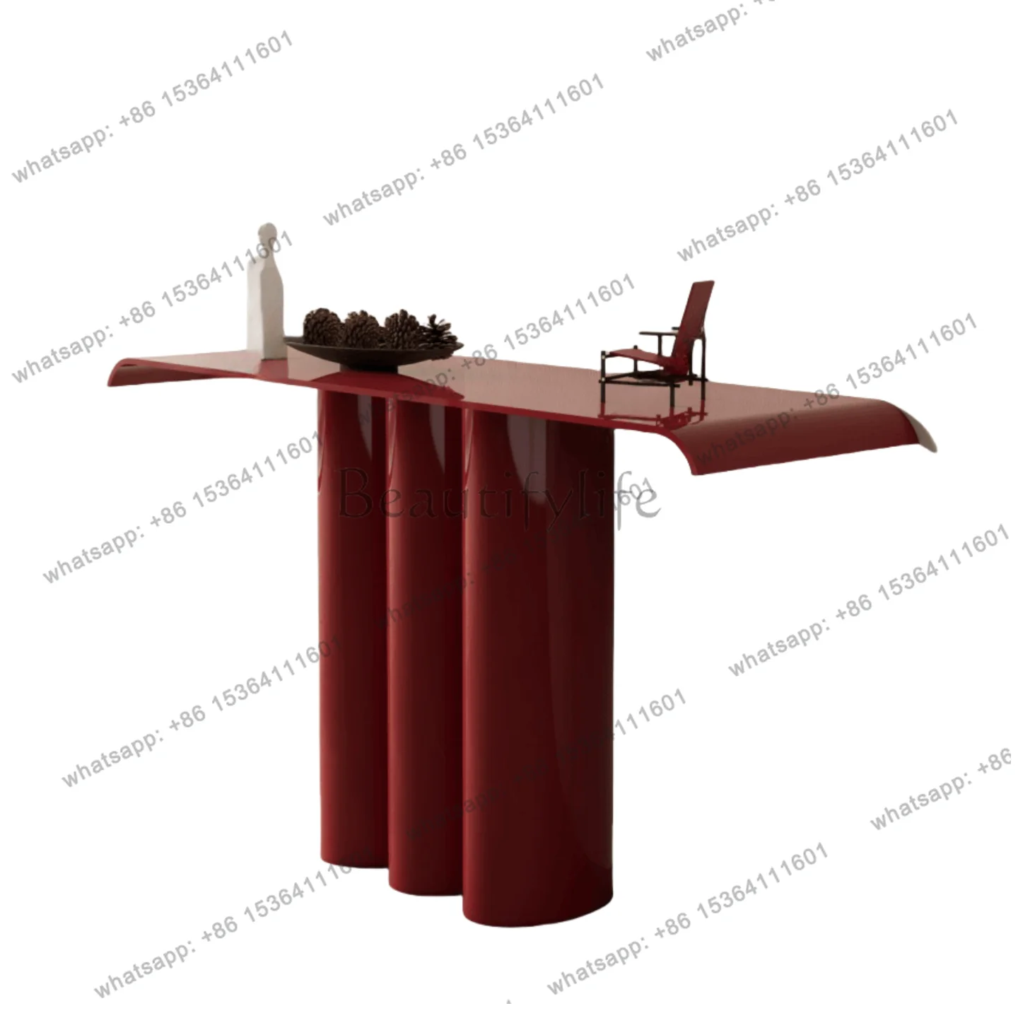 Paint entrance Nordic solid wood decoration table Modern simple end view table case customization