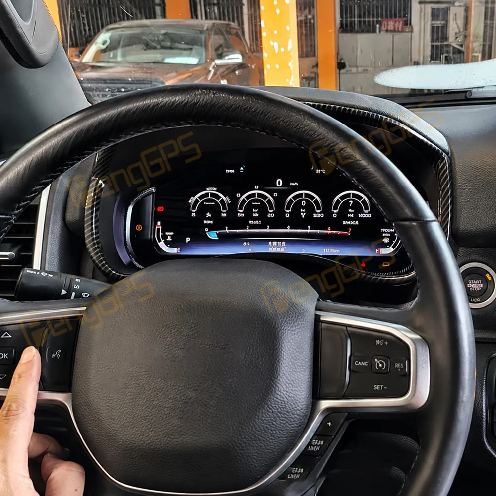 For Dodge Ram TRX 2019-2026 Car LCD Dashboard Digital Cluster Virtual Cockpit Instrument Speedometer Multifunctional