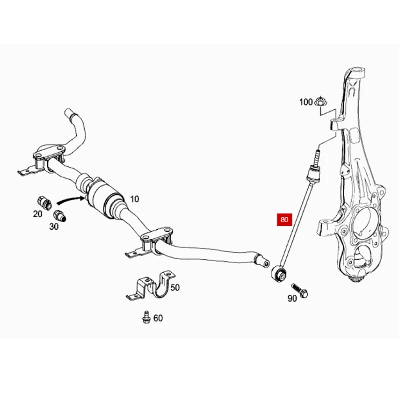 A1663200789 A1663200889 Left and right sides of torsion bar connecting rod Me rc ed es Be nz F166 F292 GL E 250 350 400