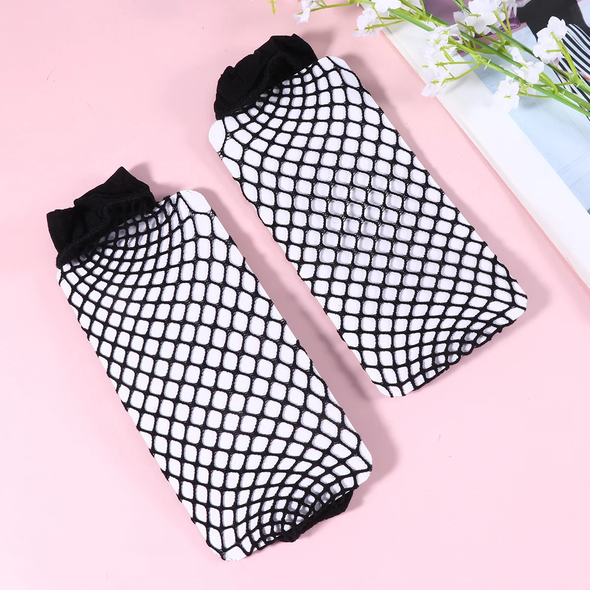 

2pcs Summer Ankle Socks For Women Girls Japanese Style Nylon Breathable Sweat-Absorbent Odor-Control Creative Net