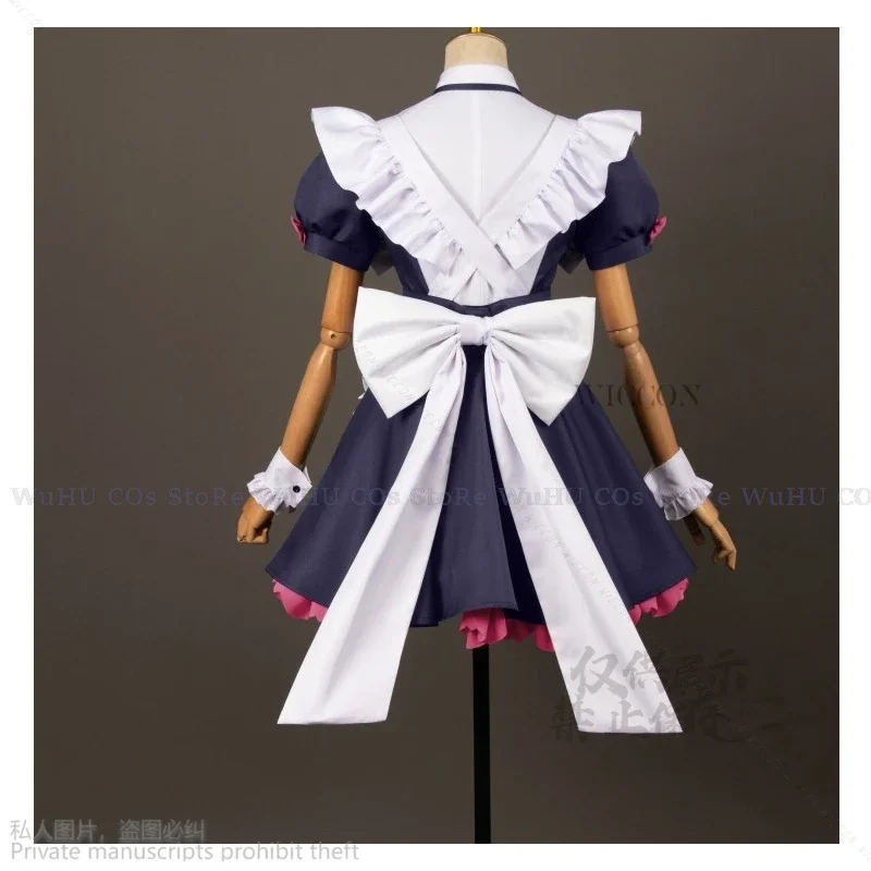 Anime akiba guerra cosplay traje mannen ranko wahira nagomi cosplay adorável vestido de empregada lolita peruca hairwear cosplay halloween cos