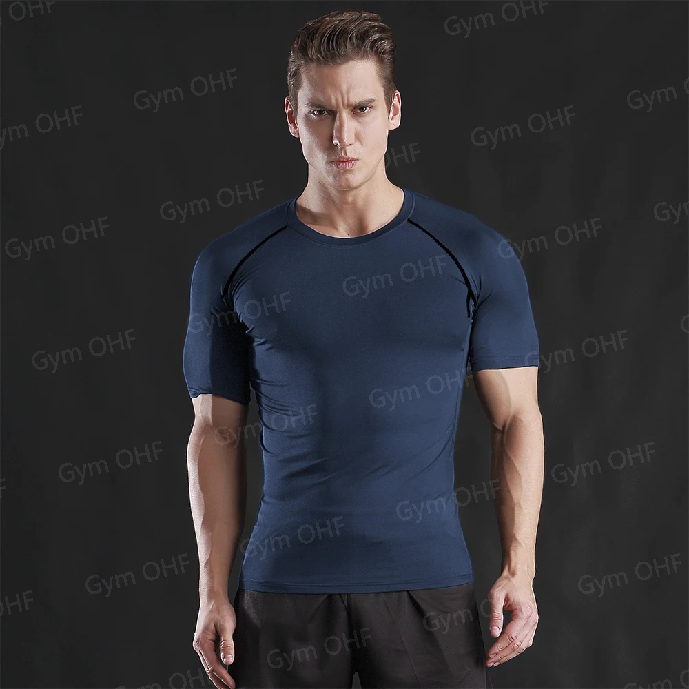 Rash guard Kompression shemd Boxen Laufen Trikots Yoga Fitness MMA Männer T-Shirts Bjj Strumpfhosen Muay Thai Gym Sport Marke Kleidung – Detail 21