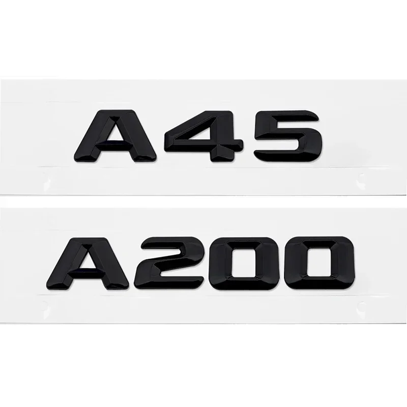 Auto Heckklappe Aufkleber Hinten Stamm 3D Brief Emblem Abzeichen für Mercedes Benz A Klasse A45 A63 A140 A160 A180 A200 A220 A250 A260