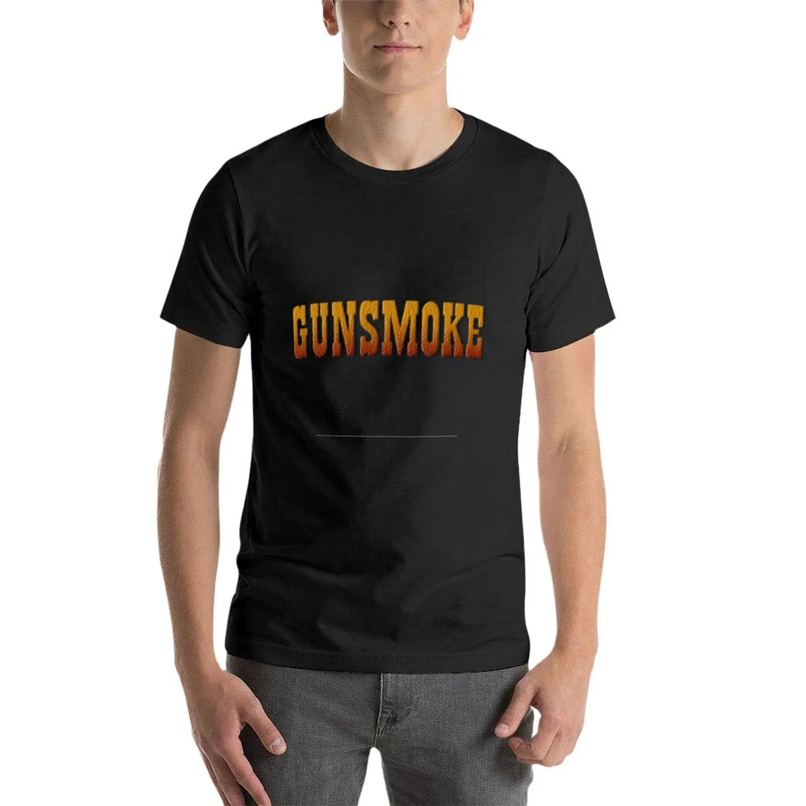 Camiseta Gunsmoke masculina, Plain Blanks, mais tamanhos, Vintage