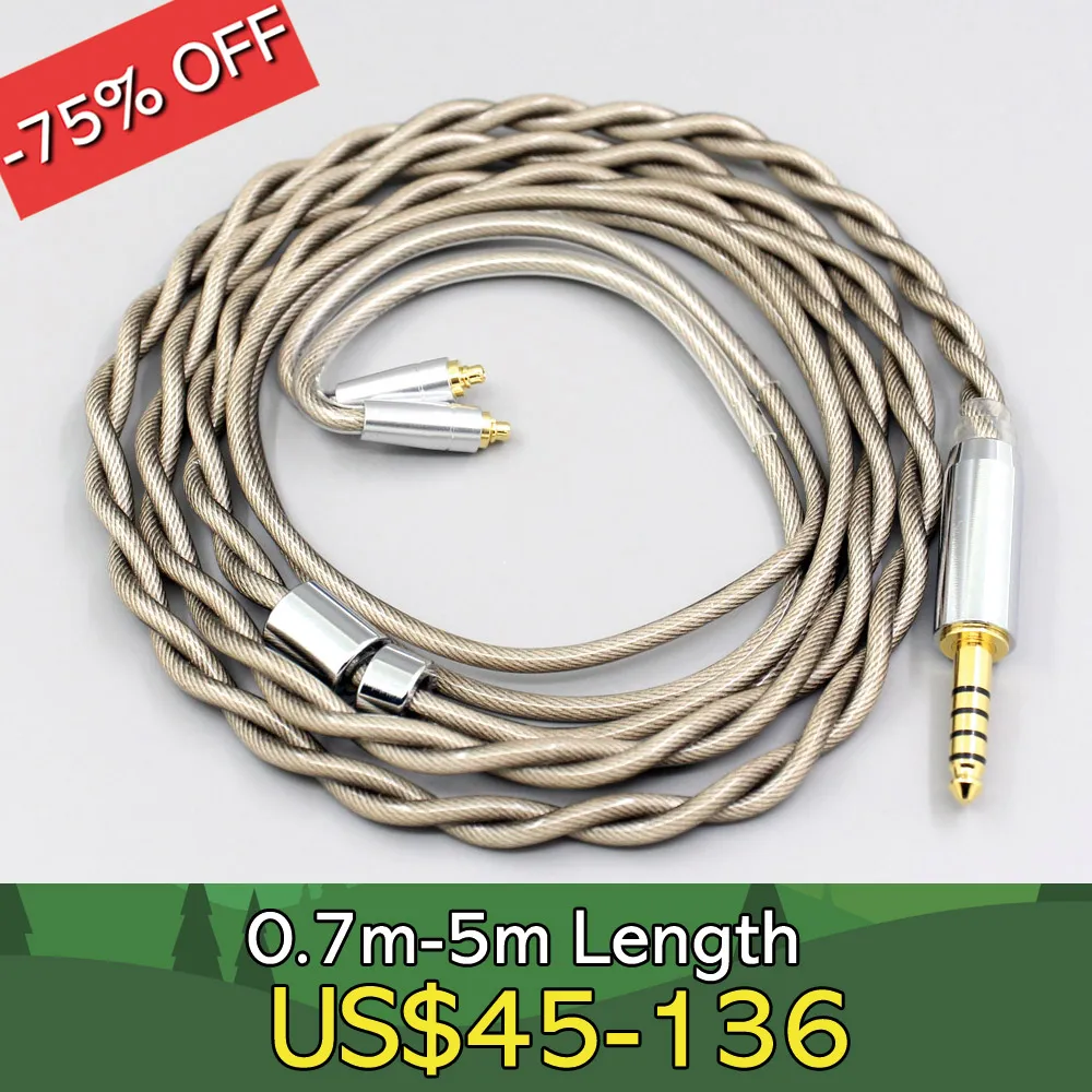 

Type6 756 core 7n Litz OCC Silver Plated Earphone Cable For AKG N5005 N30 N40 MMCX 2 coreLN007850