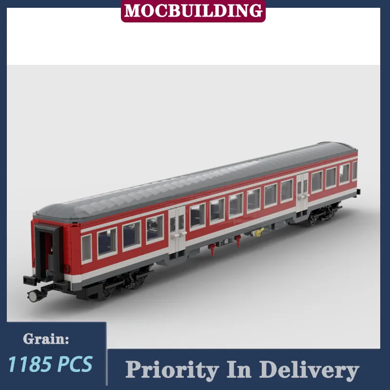 MOC City DB 8W Red Bus Model Building Blocks Railway Train Transport Train Collection Toy Gifts