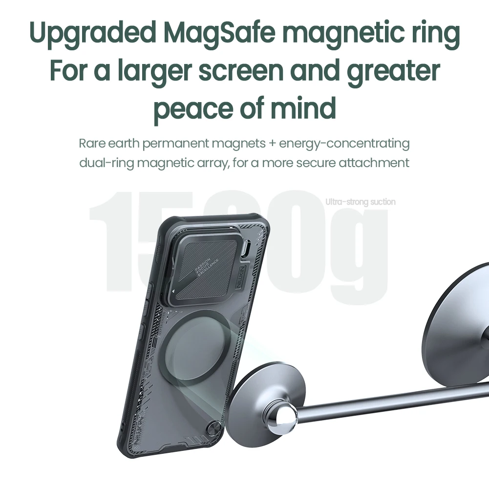 Casing Magnetik NILLKIN untuk Xiaomi Xiaomi 15/15 Pro, Desain Ramping, Integrasi MagSafe, Ketahanan Korosi, Bahan Berbasis Bio