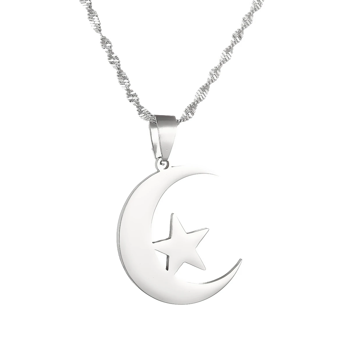 Stainless Steel Islamic Symbol Men Women Islam Muslim Jewelry