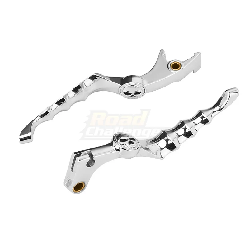 Motorcycle Chrome Skull Zombie Brake Clutch Levers For Honda Shadow VT400 750 VLX VT400 600 VTX1300