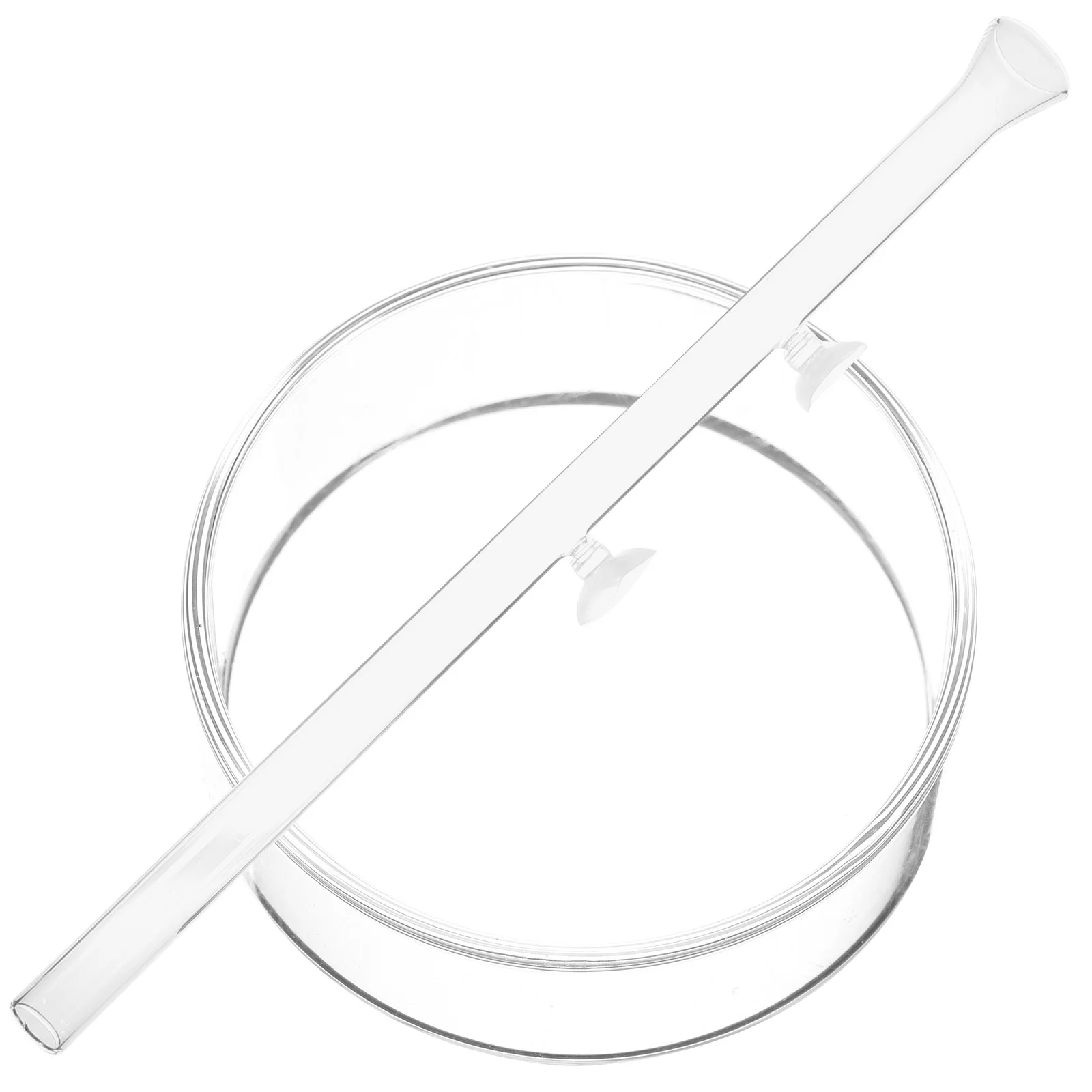 

1Set Shrimp Feeding Tube Aquarium Clear Glass Fish Feeder Adjustable Length Suction Cup Design Easy Install Detach