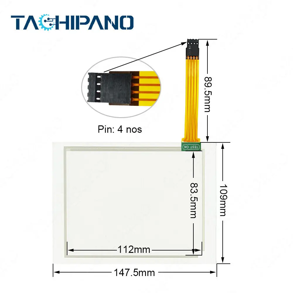 Touch Screen for HCJ 015.8100.929.0 with Protective Film Overlay