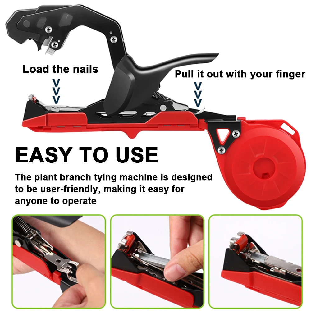 Portable Garden Plant Branch Binding Machine Plants Branches Hand Tying Tool Home Plants Tape Tool Tying Machine Garden Tools