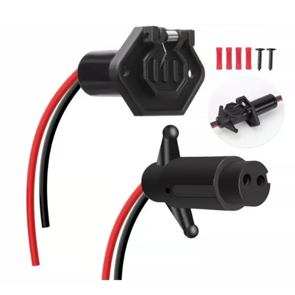 12V Trolling Motor Power Socket Kit for Boats Compatible with 8AWG Wire and Designed for Marine Electrical Systems