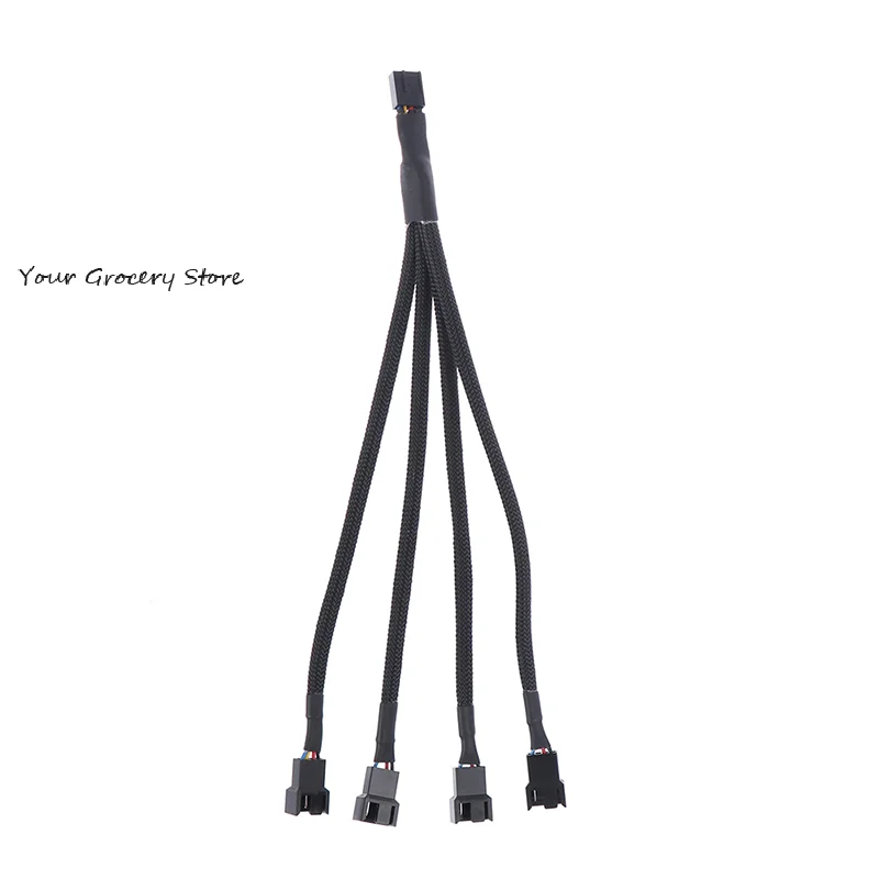 Répartiteur de ventilateur PWM, câble adaptateur 4 broches 1 à 1 2 3 4, câble séparateur de ventilateur CPU d'ordinateur