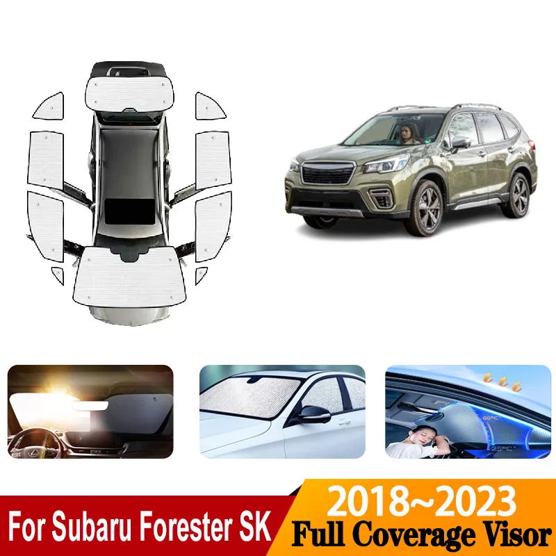 

Car Sun Visors For Subaru Forester SK 2020 Accessories MK5 2018-2023 Anti-UV Sunscreen Window Sunshade Coverages Car Accessories