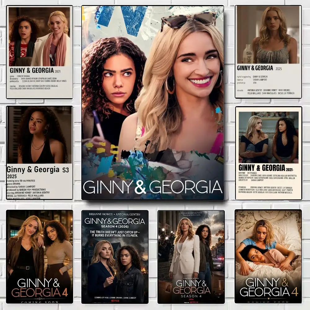 TV Series Ginny & Georgia Poster Modern Wall Art for Bedroom Living Room Cafe Bar Aesthetic Home Decor Gift