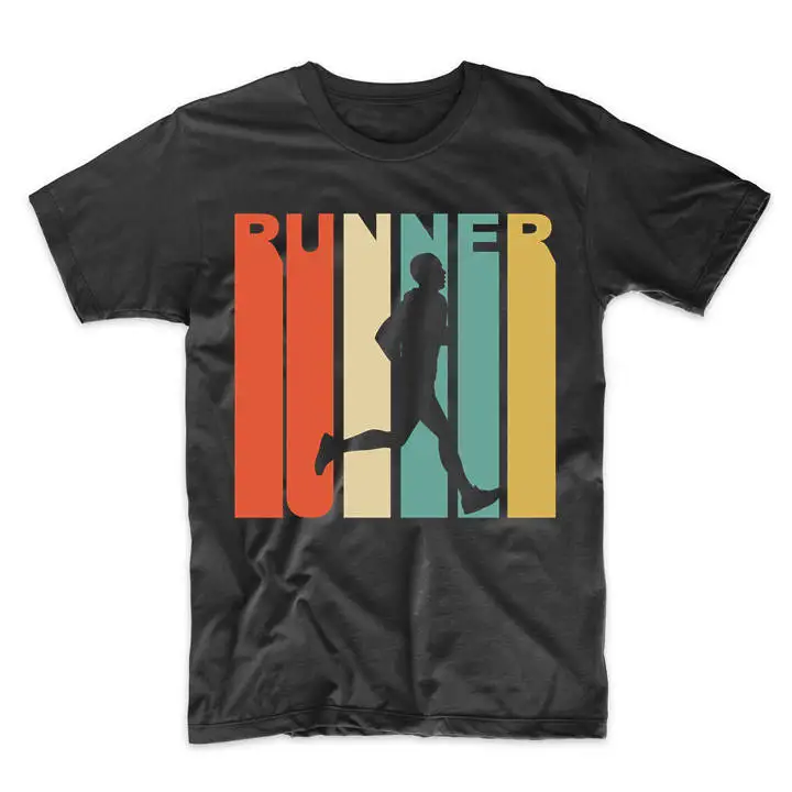 Retro Runner T Shirt Vintage 1970'S Style Silhouette Running By Really Awesome