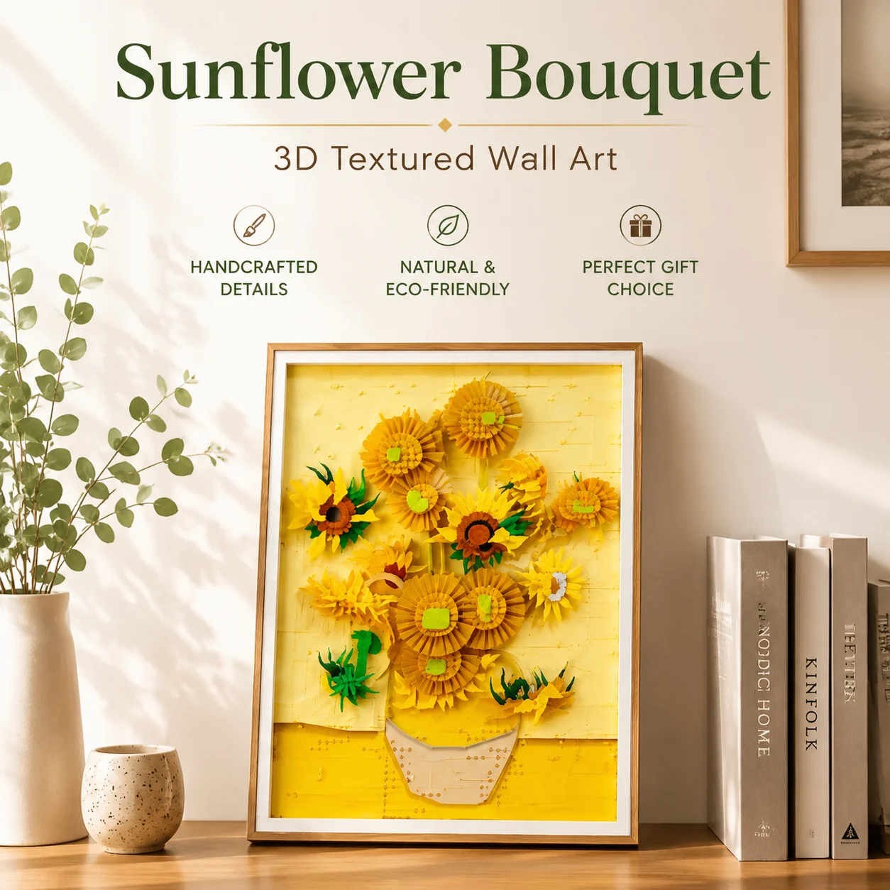 Sunflower-Themed Wall Art Building Set for Kids – Creative DIY Decorative Toy for Boys and Girls