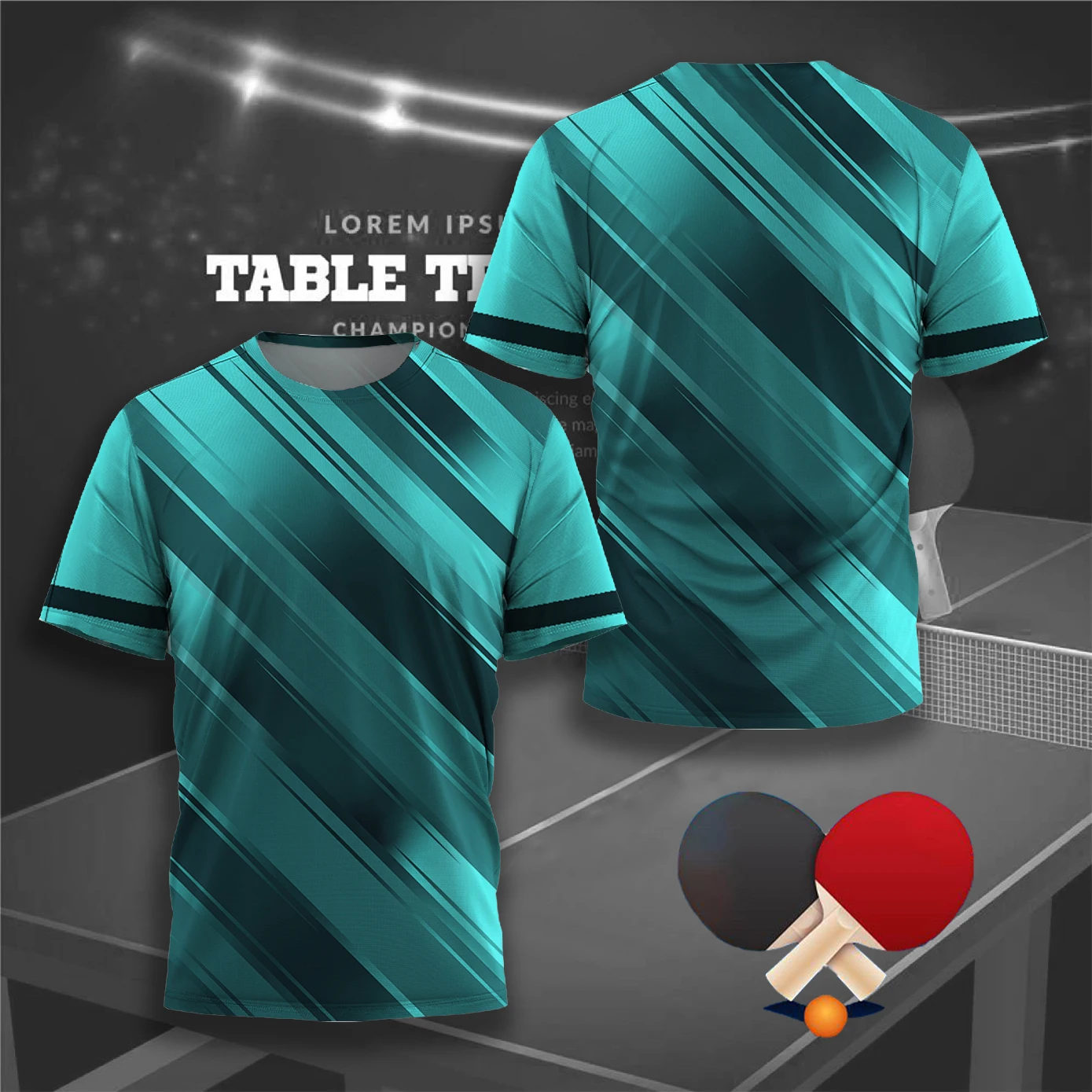 Camiseta de manga corta para hombre y mujer, ropa de tenis de mesa, bádminton, deportes de interior, secado rápido, suelto, cómodo, diario,