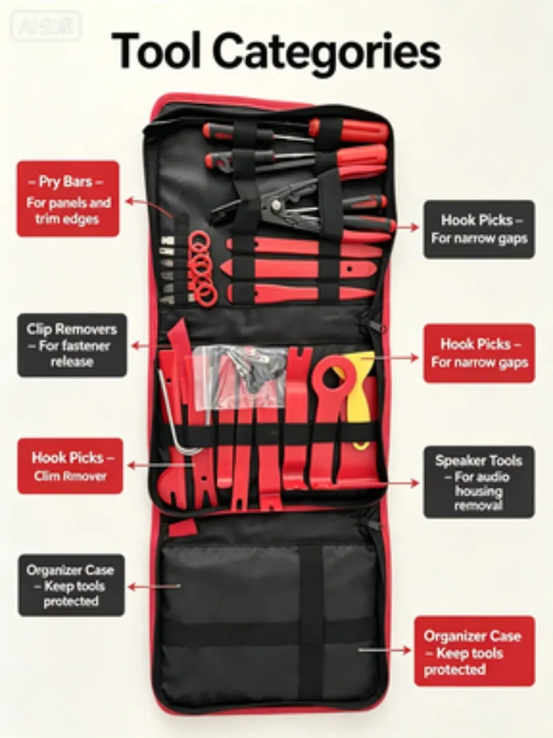 Car Audio Repair Tools  Trim Removal Tool Auto Clip Pliers Fastener Remover Tool Kit For Auto Parts
