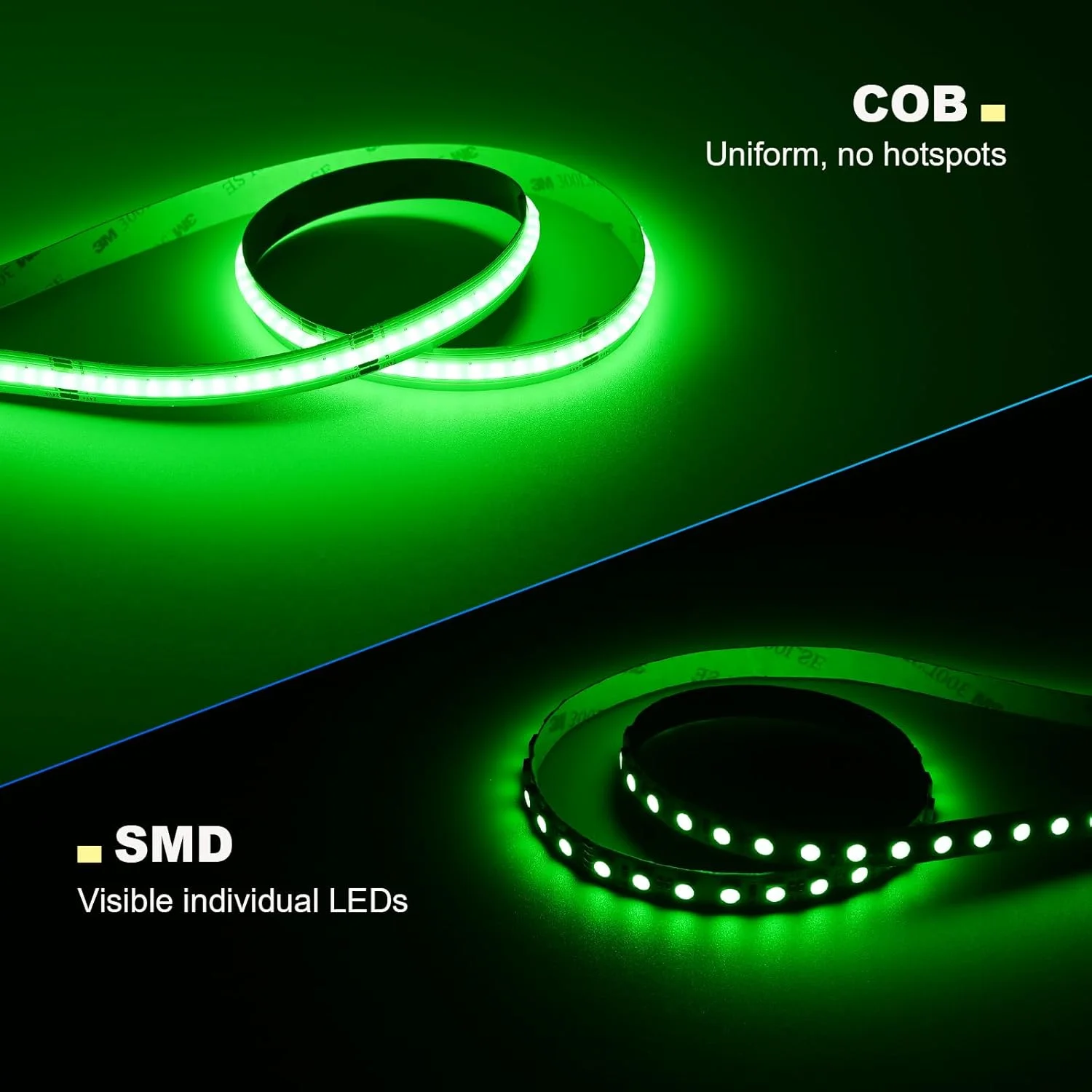 WS2811 840leds/m COB LED Strip RGB CCT High Brightness High Density Flexible Tape Ribbon 12mm RA90 Addressable Led Lights DC24V
