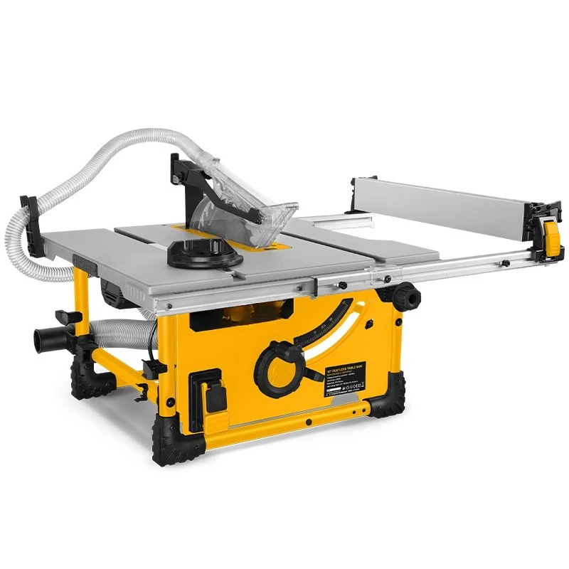 10インチチューブラック付きポータブル木工プッシュテーブルソー多機能デスクトップボード切断機