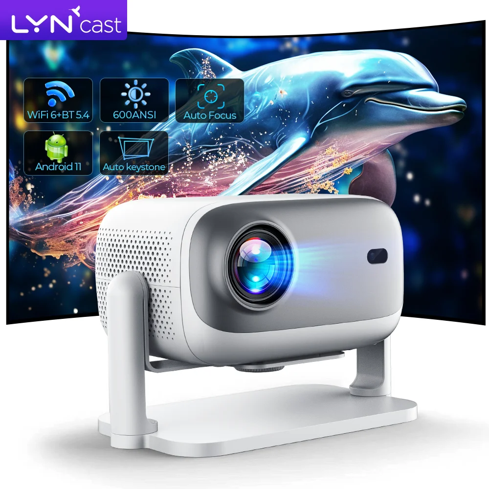 

Проектор для домашнего кинотеатра, Full HD 1080P 600ANSI, Wi-Fi, Bluetooth 360