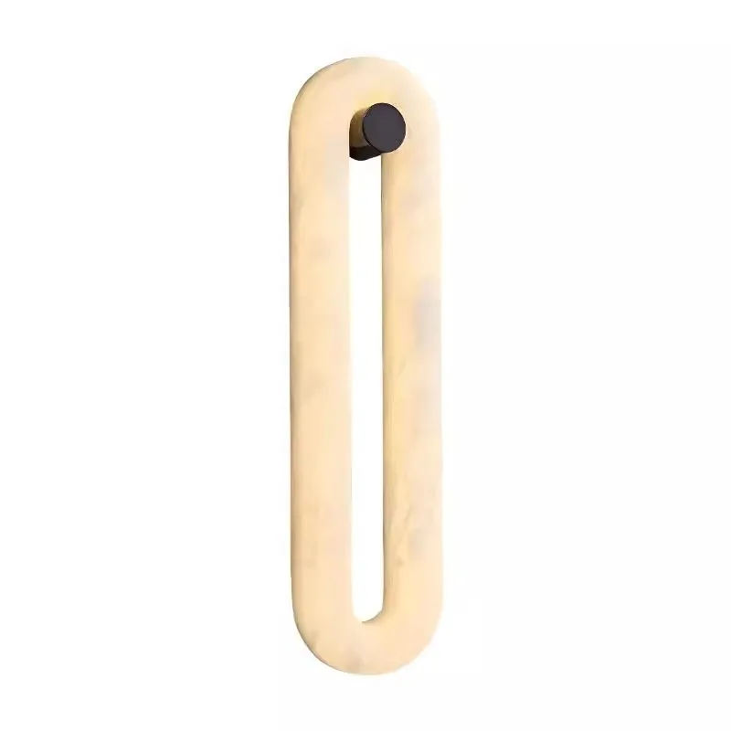 Natural Alabaster Copper Wall Lamp Simple Modern Oval Design Luxury High-end Living Room Hotel Aisle Bedroom Warm Light Lamp.