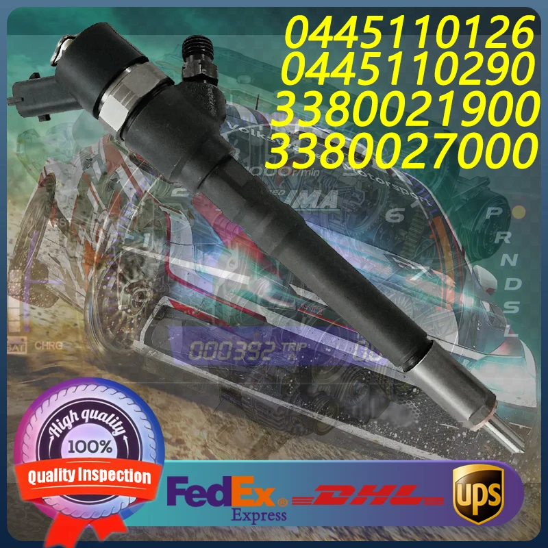 

0445110126 0445110290 33800-21900 33800-27000 Common Rail Injector For Hyundai Santa Fe Trajet Kia Sportage 2.0 CRDi Engine