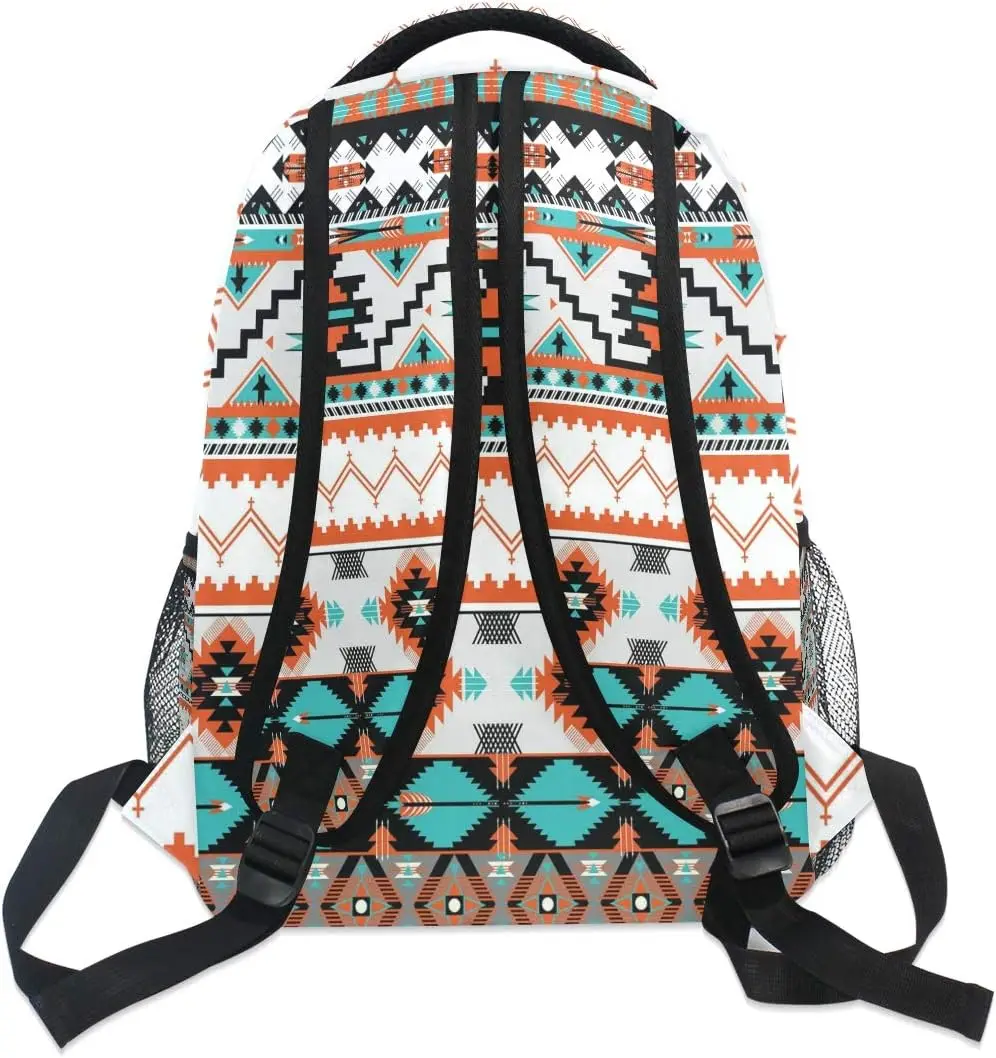 Ethnic Aztec Geometric Backpack Travel School Shoulder Bag for Kids Boys Girls Women Men