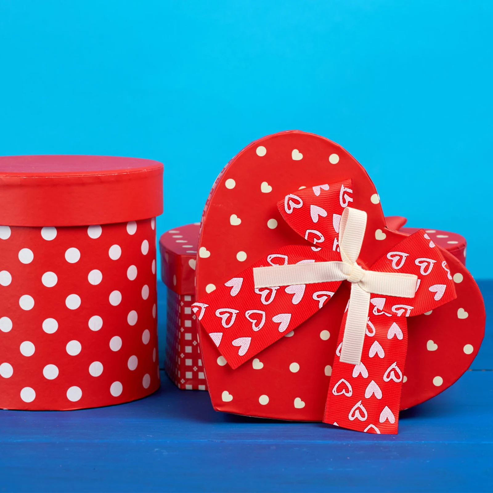 

Heart Shaped Ribbon for Gift Box Flower Wrapping Valentine Decor Lovely Tape Craft Decoration Bright Color Practical