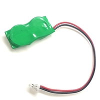 2PCS/LOT 20mAh 2.4V Ni-MH With line BIOS CMOS Rechargeable Battery Ni MH Batteries