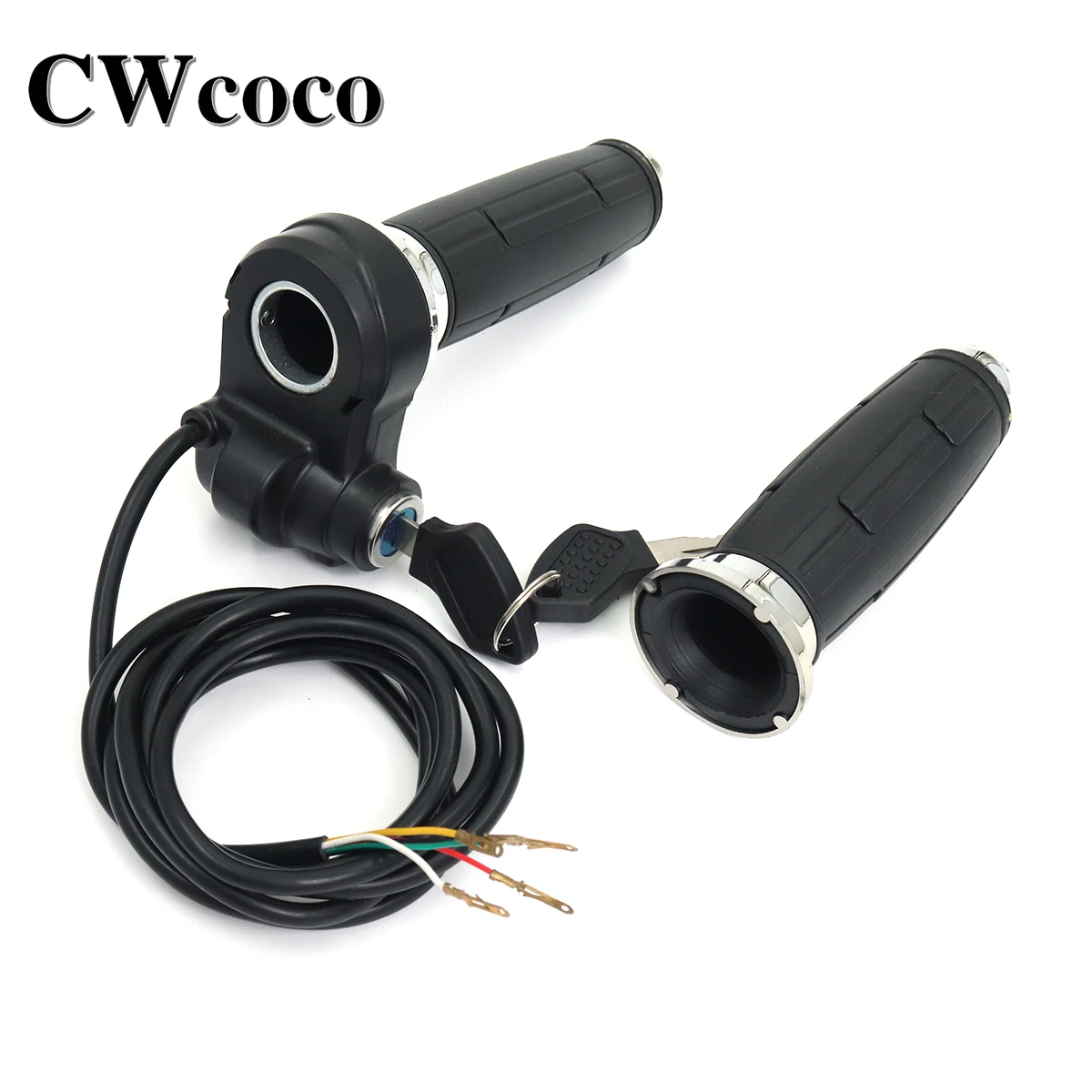 Motorcycle Scooter Electric Bike 22mm Handlebar 60V Throttle Handle Grip With Key LockFor Harley Citycoco Scooter Universal