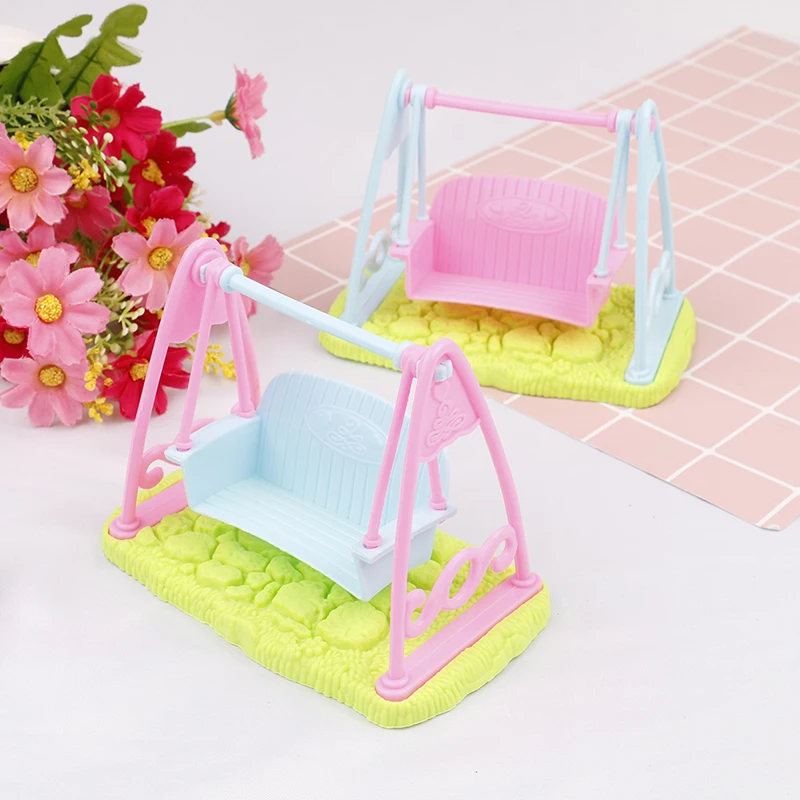 Swing Set for Doll Girl, Doll Toy, House Furniture, Acessórios