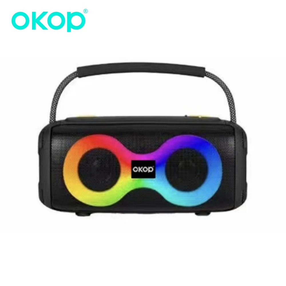 

OKOP Bluetooth-динамик Открытый мобильный портативный портативный красочный окружающий свет Трансграничный взрыв Высокомощный сабвуфер отлича블비헬 изменений