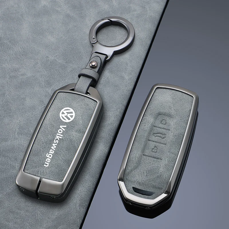 Car Remote Key Cover Case Holder Shell Fob for VW Volkswagen Touareg 2019 2020 2021 2022 2023 Keychain Protector Bag Accessories