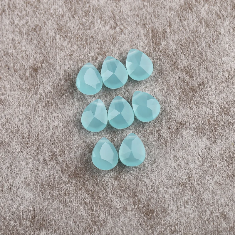 

B&F 2PCS blue chalcedony Earring Beads for Jewelry Making, Handmade Natural stones beads, Stones for jewelry Making Supplies