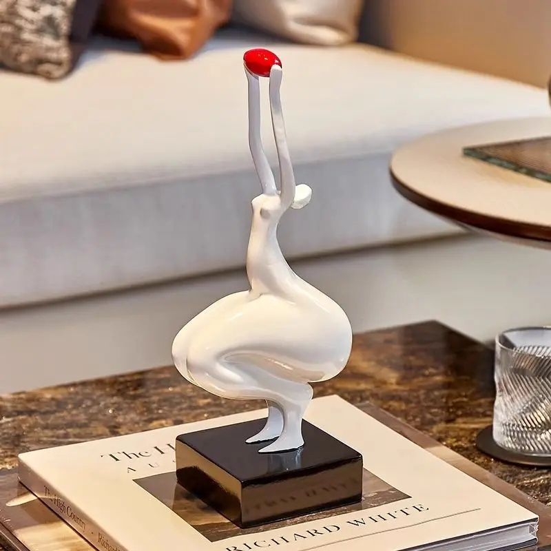 

Abstract Human Art Sculpture – Yoga Girl Figurine for Living Rooms, Entrances, TV Cabinets,